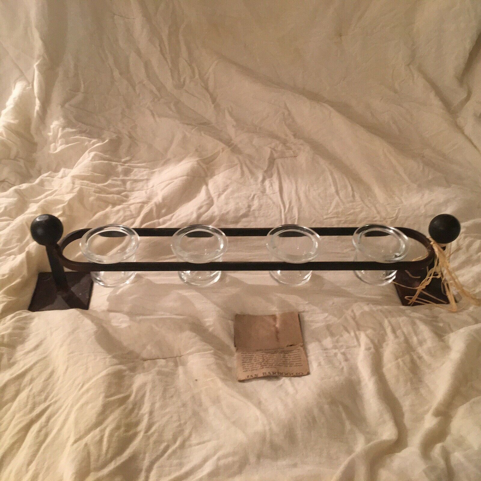 JAN BARBOGLIO BALLIN CAST METAL ART CANLDE HOLDER 23