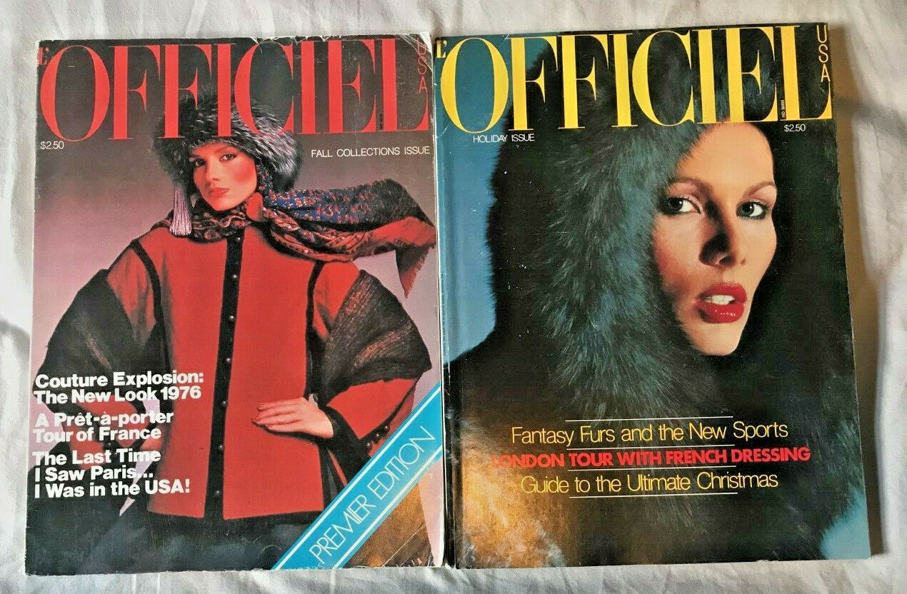 L'Officiel USA Magazine ~ #1 & 2 ~ 1976 ~ Premier & 2nd edition