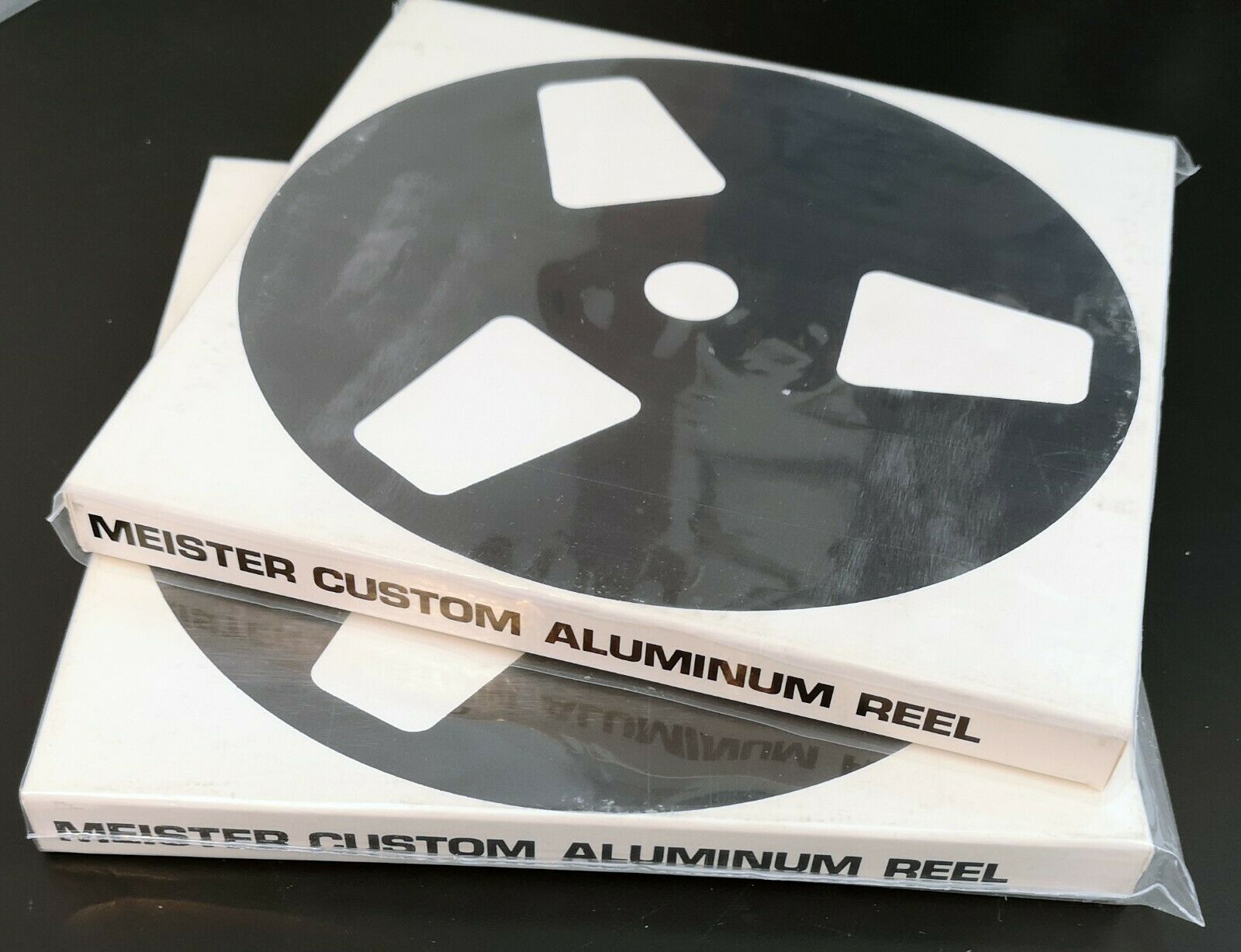 Pair (2) MEISTER 7-inch Metal take up reel empty reel to reel tape Akai Pioneer