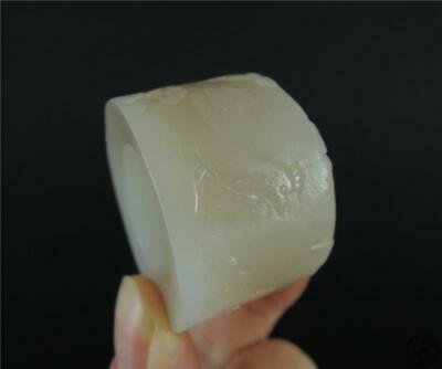 Old Chinese Celadon Nephrite Jade Archer's Thumb Ring TOP QUALITY GOOD CONDITION