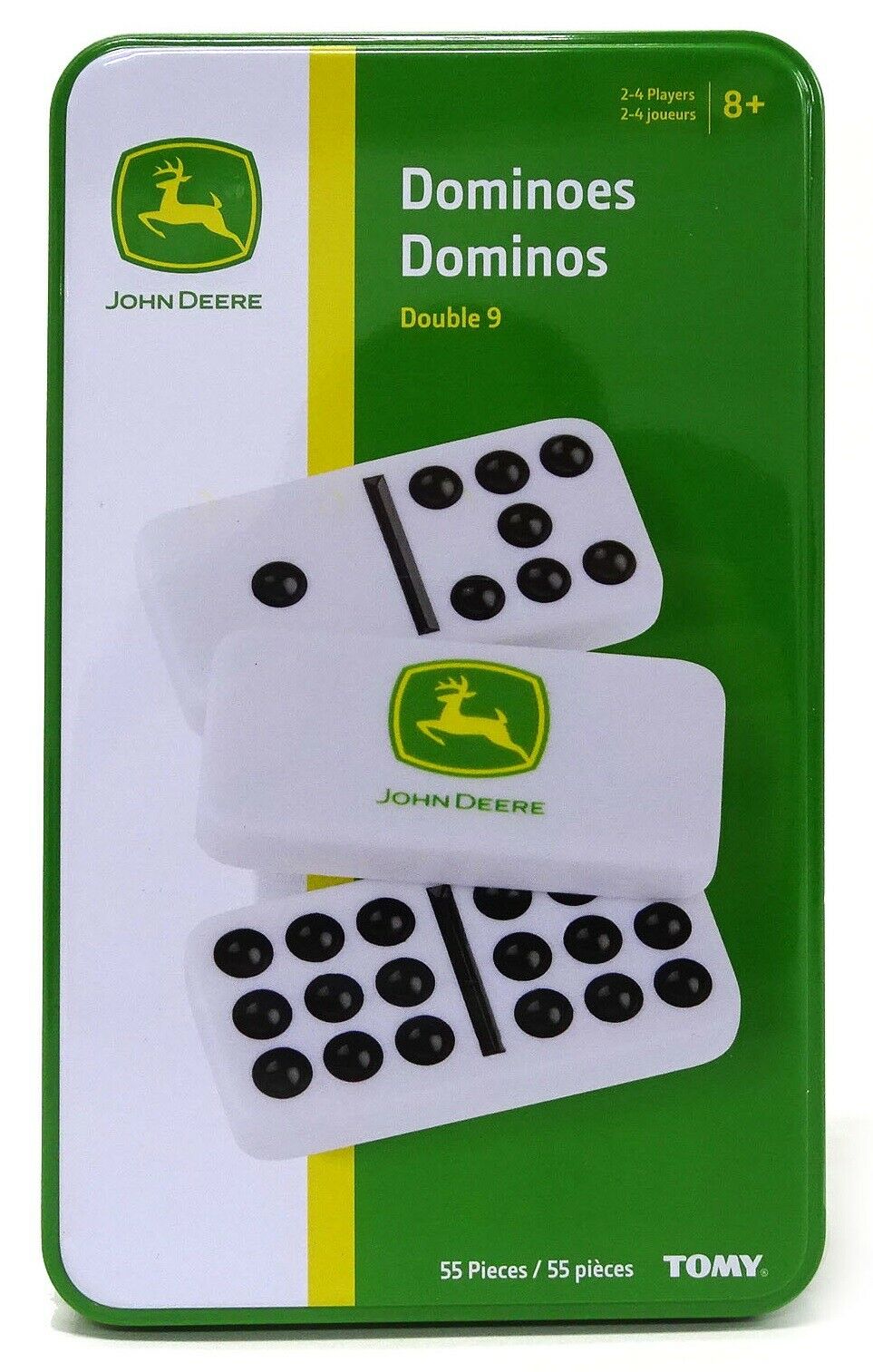John Deere *DOMINOES* Double 9 Set *TIN COLLECTOR BOX* BRAND NEW IN BOX