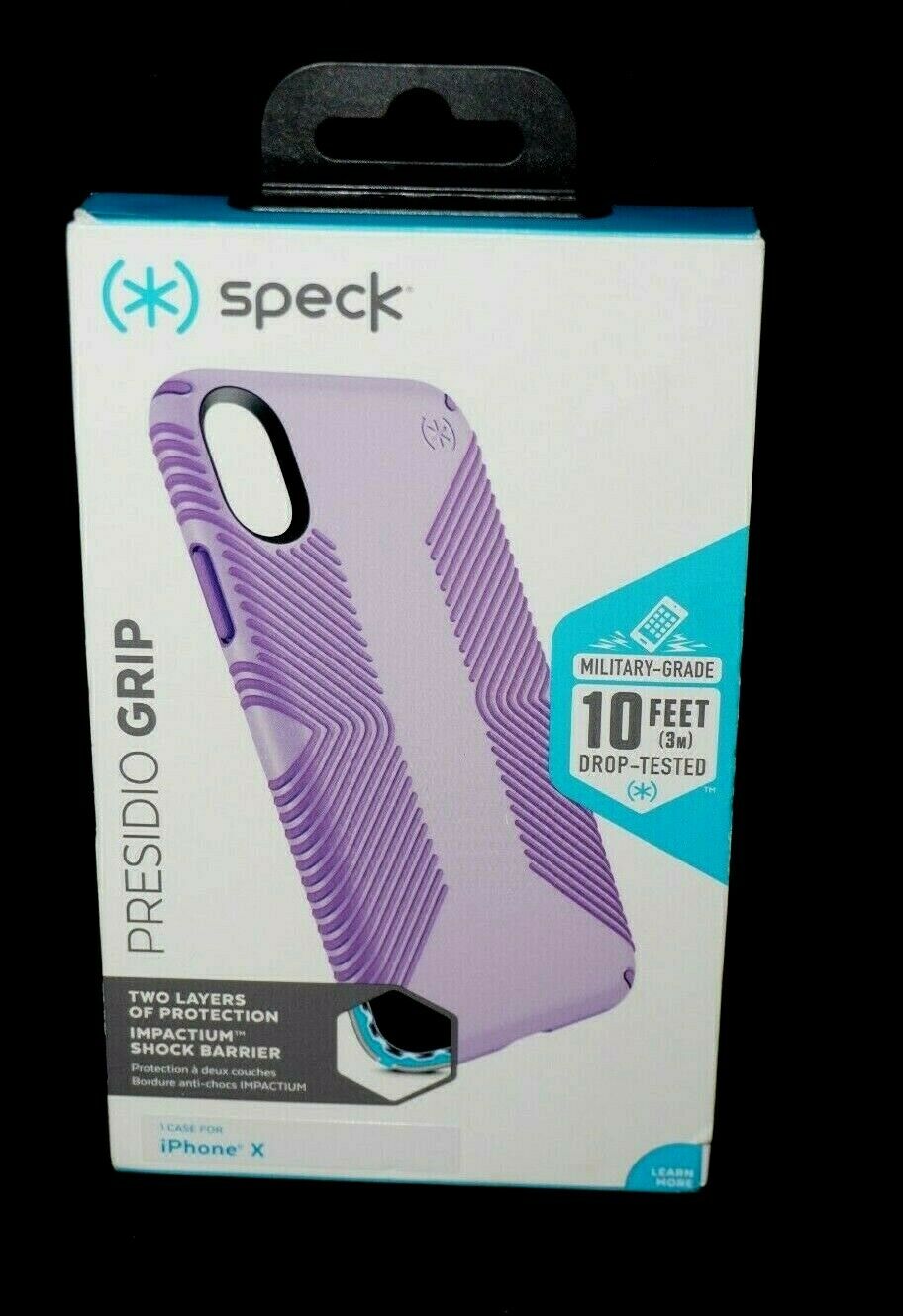 purple SPECK Presidio GRIP Shock Absorbing Case for iPhone X XS - NEW IN BOX #1