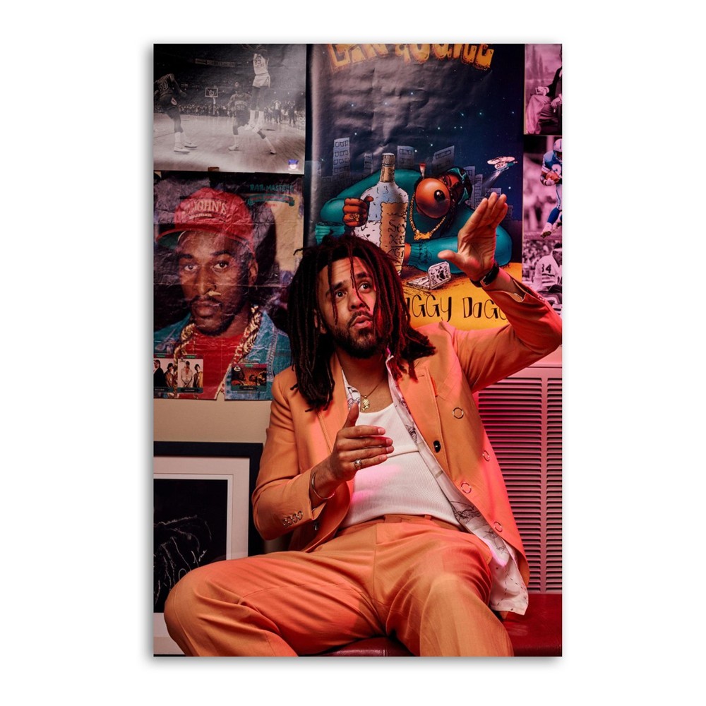 J Poster Cole Music Hip hop Rapper Canvas Art Wall Painting Poster Print