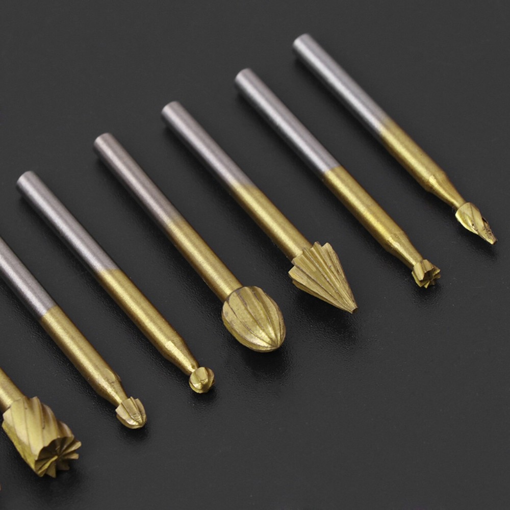 20/10PCS High-Speed Steel Rotary Burrs for Wood Carving & Dremel Tools