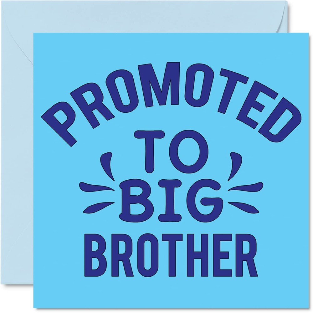 New Baby Card Unisex - Promoted To Big Brother - Congratulations Baby Cards N...