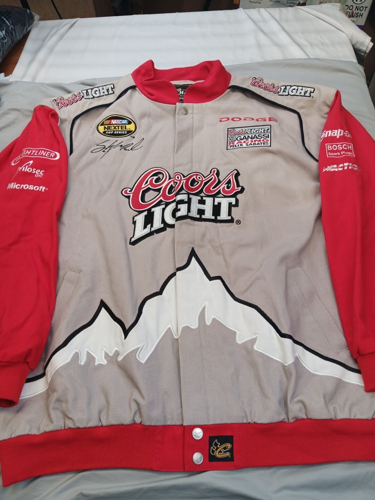 Vintage Sterling Marlin Coors Light NASCAR Jacket Drivers Line XXXL