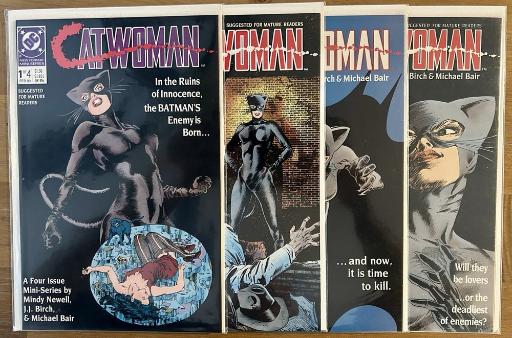 CATWOMAN #1-4 • 1989 • MINISERIES -VERY FINE • 1st Solo Series 🔑🔑