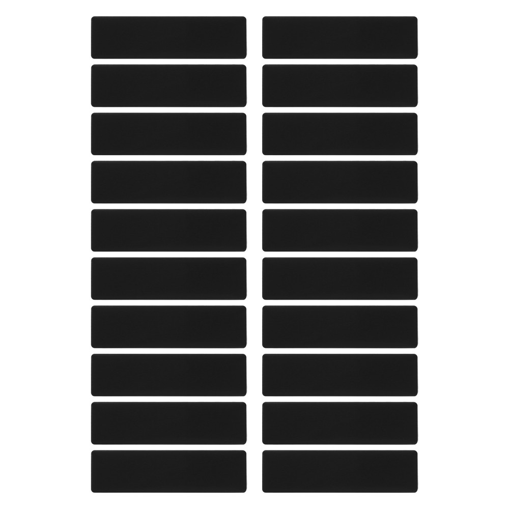 20Pcs Black Anodized Aluminum Laser Engraved Name Plates 3x1 Inch