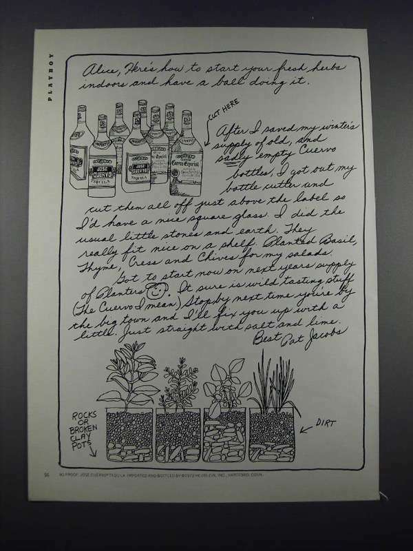 1973 Jose Cuervo Tequila Ad - Start Your Fresh Herbs