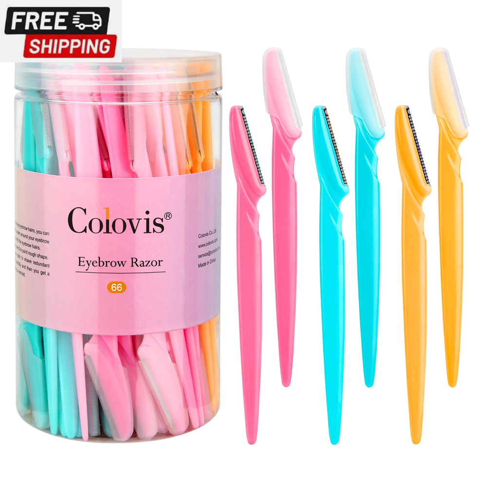 66 Eyebrow Razor and Face Razor for Women and Men, Eyebrow Hair Trimmer and Shav