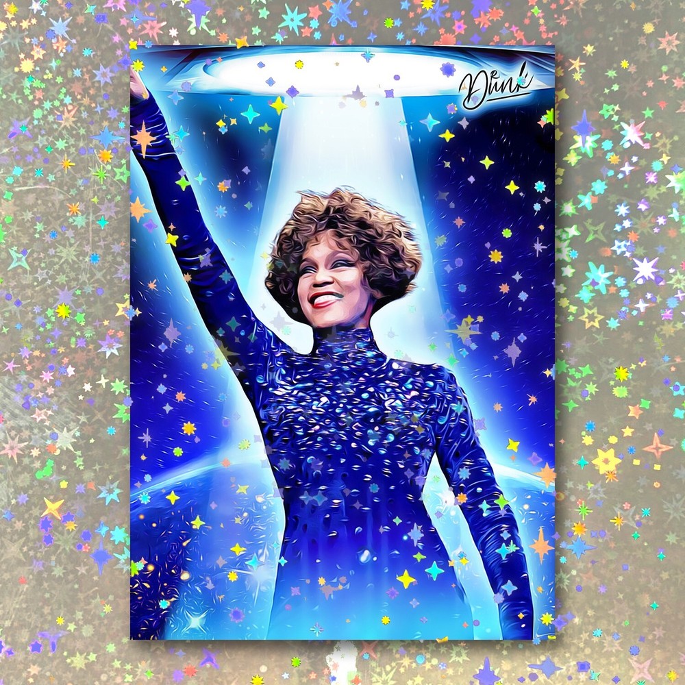 Whitney Houston Holographic Earth's Finest Sketch Card Limited 1/5 Dr. Dunk
