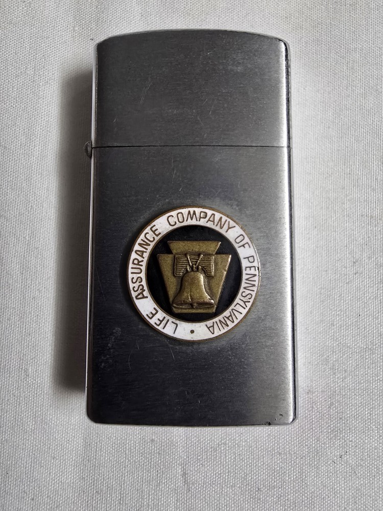 Vintage Idealine Flip-Top Lighter Life Assurance Company Of Pennsylvania. RARE