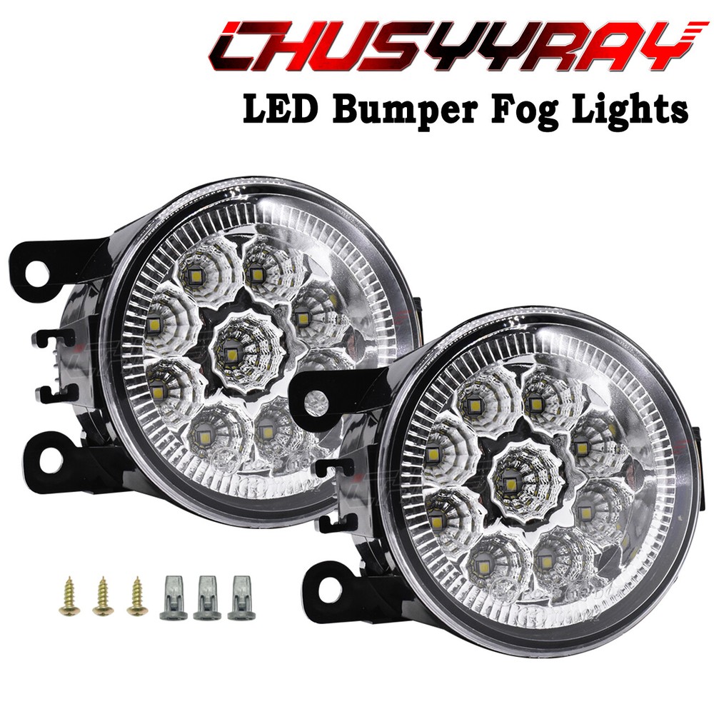 2005-19 Nissan Frontier LED Bumper Fog Lights with Clear Lens