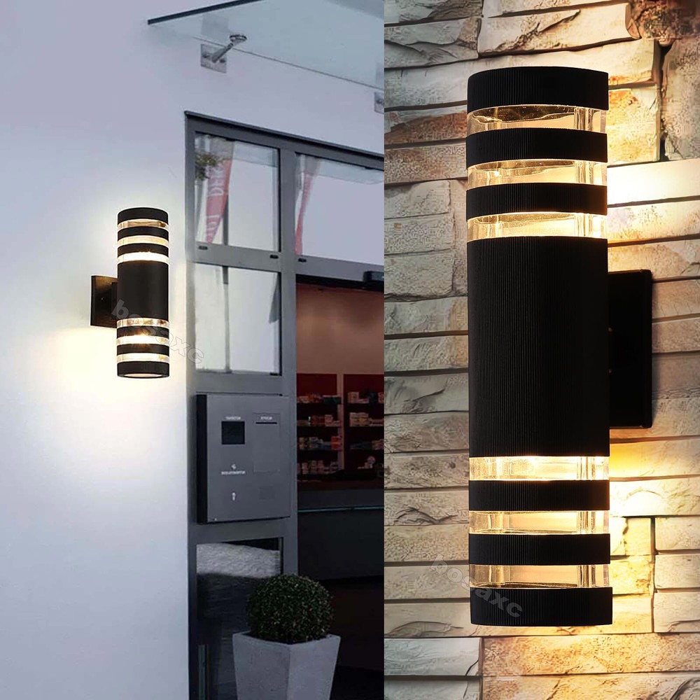 Modern LED Up Down Wall Light Sconce Dual Head Lamp Fixtures Outdoor Waterproof