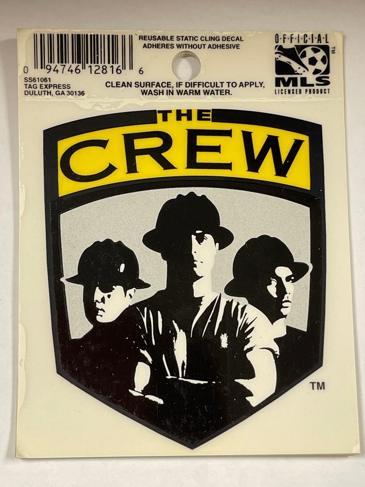 Columbus Crew Ohio MLS Soccer Reusable Static Cling Decal New Vintage 3.5