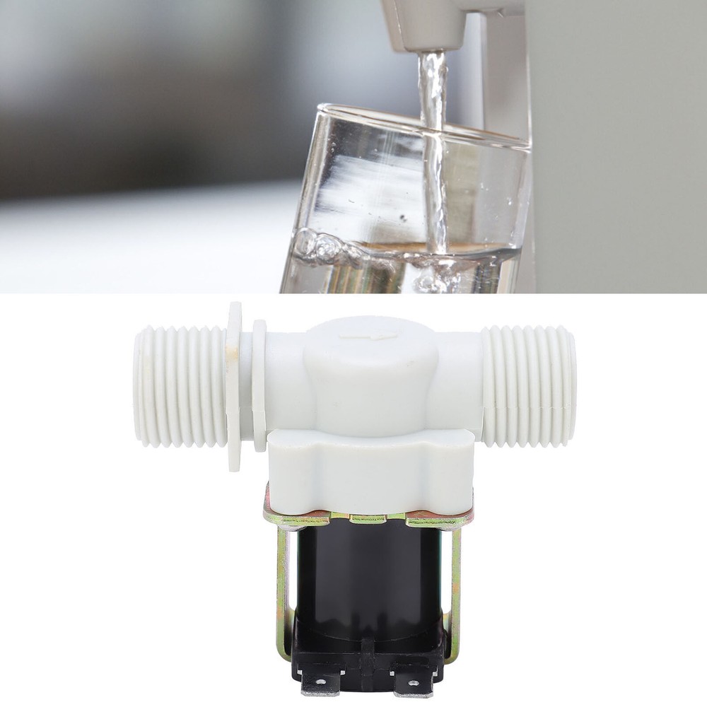 Solenoid Valve G1/2 Threaded Normal Closed Inlet Brass Nylon Industrial Control