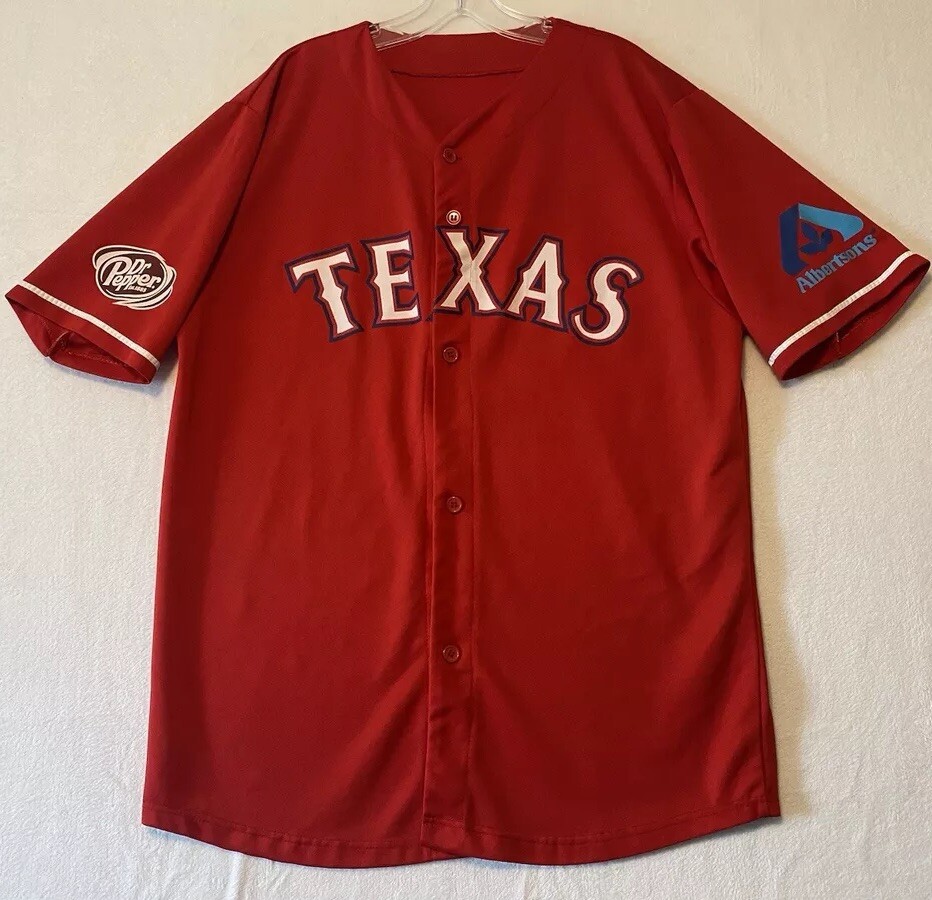 MLB Texas Rangers  Men's XL Jersey Yu Darvish Red Button Up Stadium Giveaway