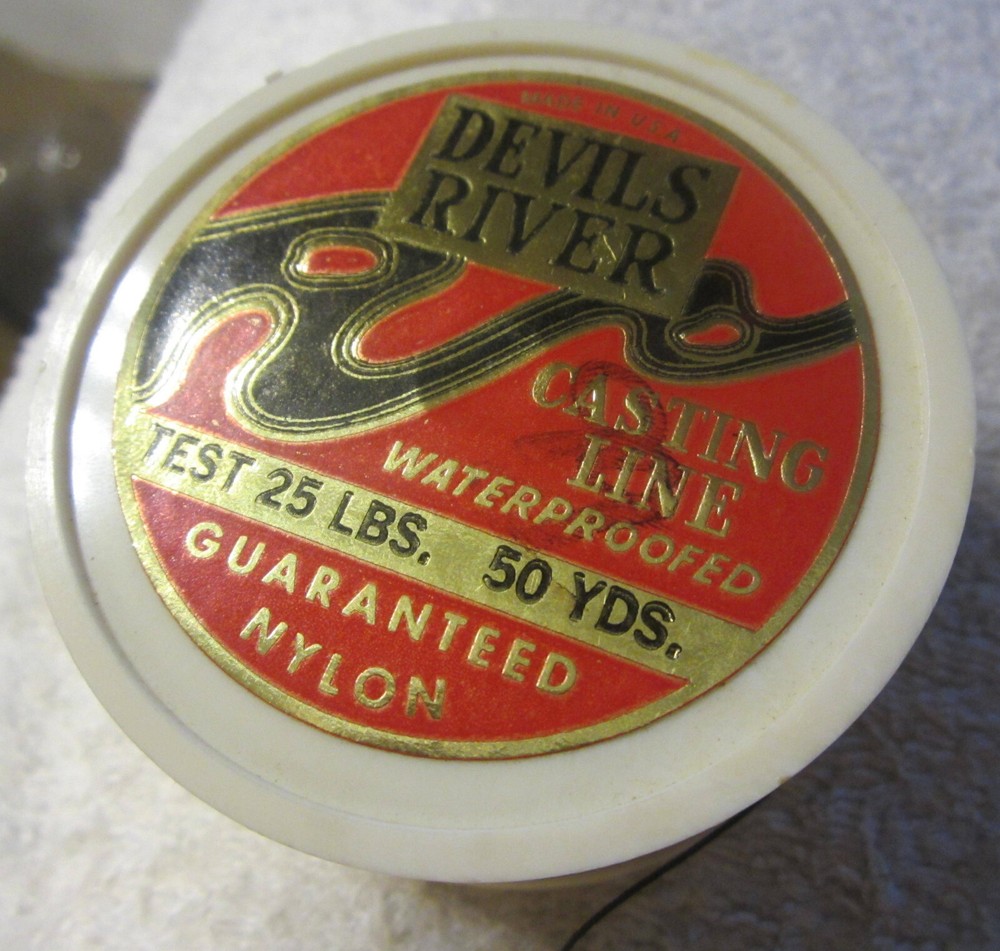 50 yard Spool of  DEVILS RIVER Casting Line,fishing VTG ,25 LB test,USA