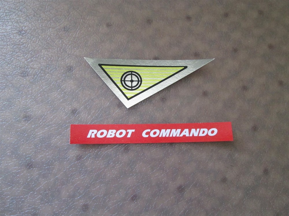 IDEAL ROBOT COMMANDO STICKER SET PRINTED ON PEEL-AND-STICK !