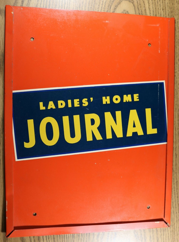 Store METAL SIGN - Ladies' Home Journal Magazine Display Card holder 1960s