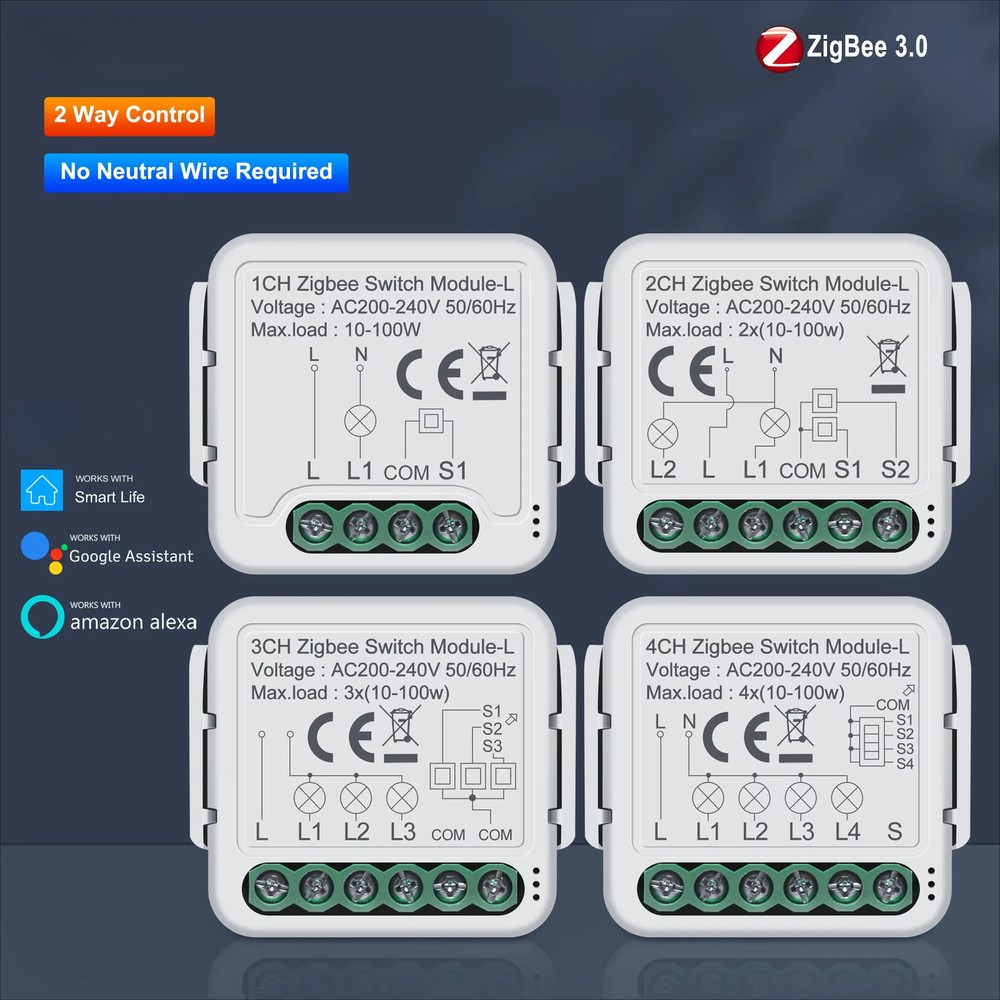 Smart Switch Module No Neutral Wire DIY Home Light Control