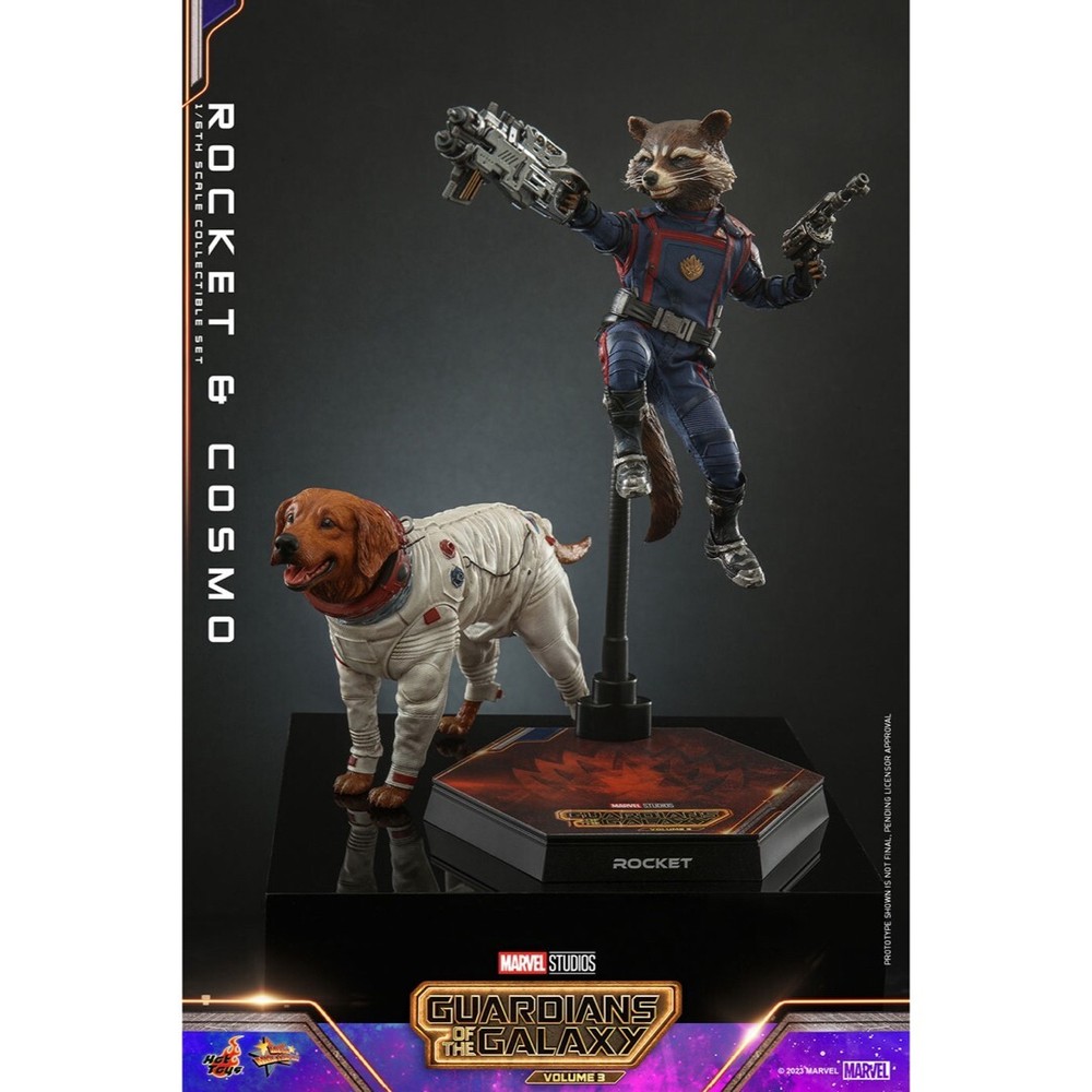 Hot Toys Movie Masterpiece Guardians of the Galaxy Rocket & Cosmo 1/6 Figure NEW
