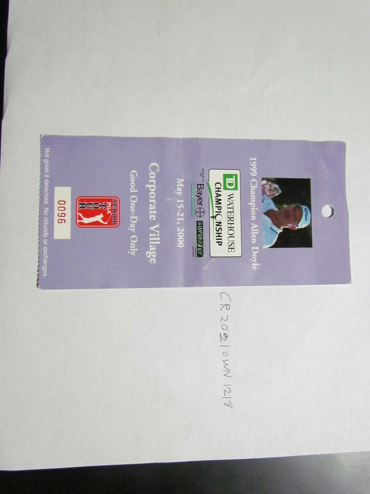 1999 Championship Allen Doyle Senior PGA Tour Ticket Stub