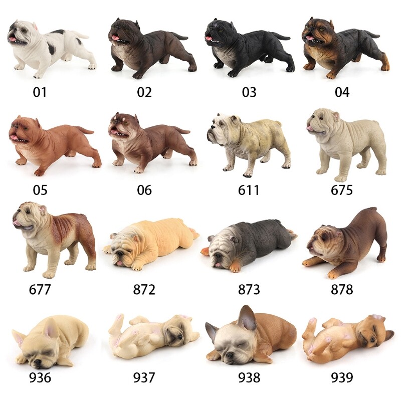 Realistic Puppy Figurine Statue Sculpture Model for Dog Lover Collection