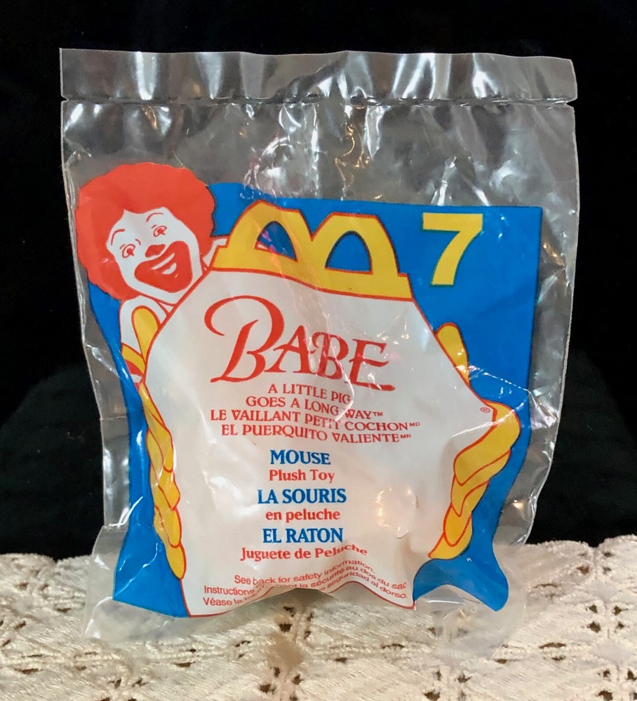 1995 McDONALD'S BABE MOUSE PLUSH HAPPY MEAL TOY #7