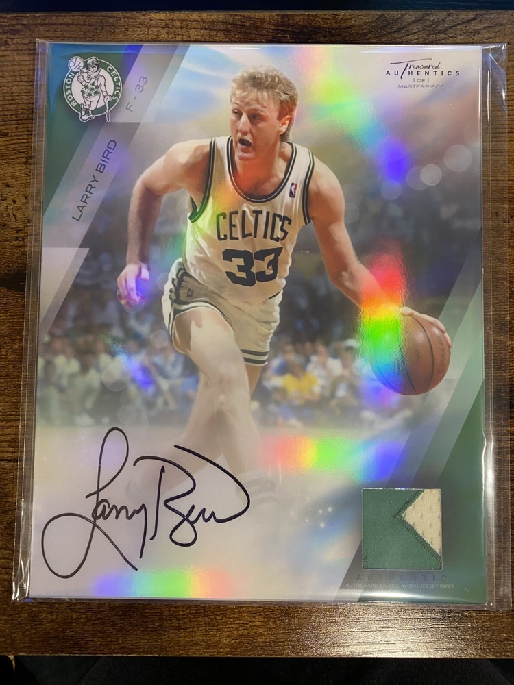 Larry Bird Boston Celtics 8x10 Photo Signed Auto Game Used Worn Jersey NBA 1/1