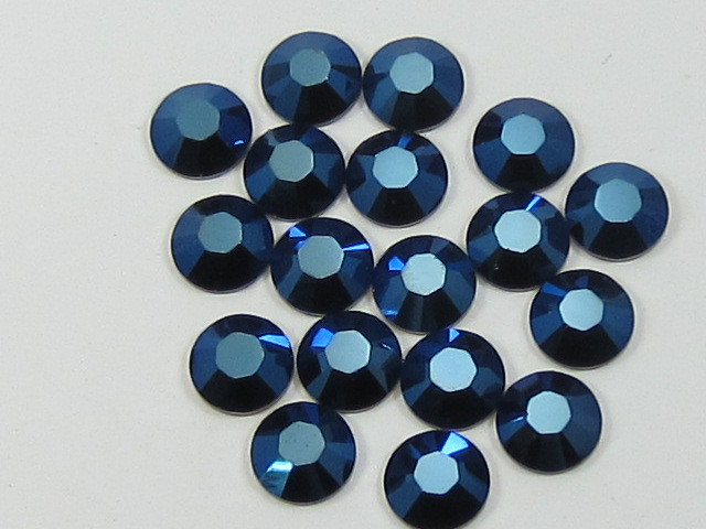 12ss Metallic Blue Hotfix European Rhinestones 1 Gram Pack