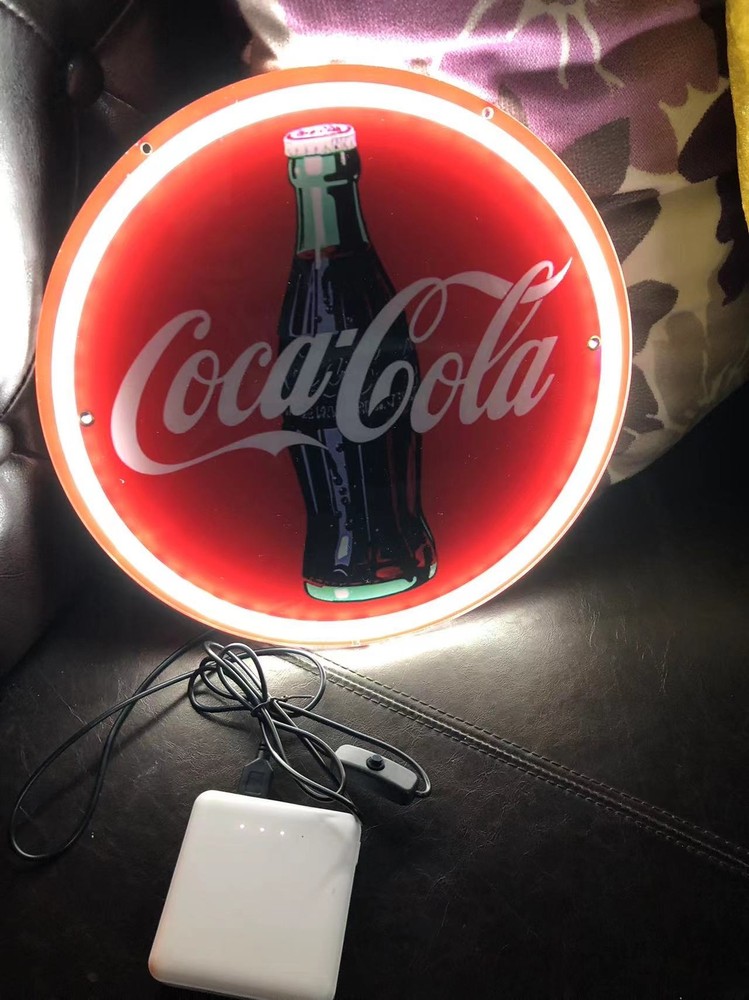 Cola Coke Bottle Pepsi Drink Bud Club AD Silicone LED NEON Light Sign 12
