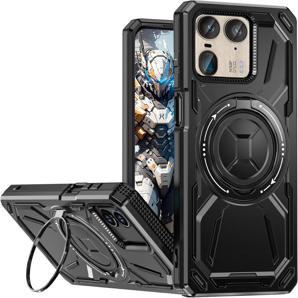 For Motorola Edge 50 Ultra Case with 360° Rotatable Holder Shockproof Protective