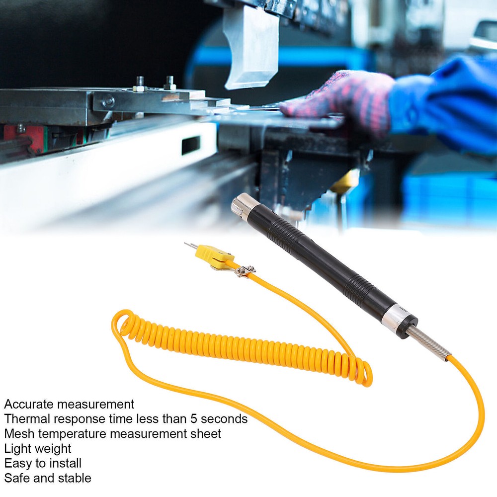 K Type Handheld Surface Thermocouple Probe Straight Shank Thermocouple Probe