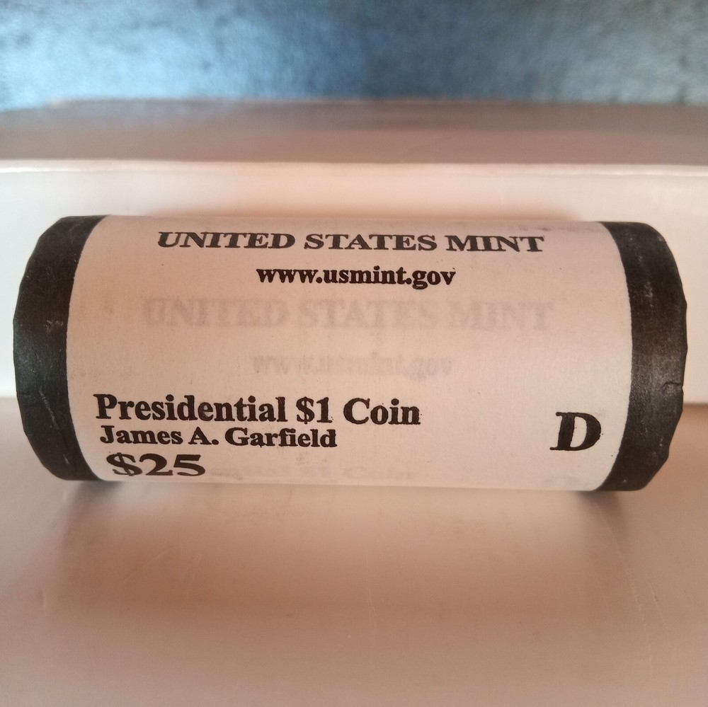 2011 - D - James Garfield - $1 Presidential Coin - $25 US Mint Unopened Roll