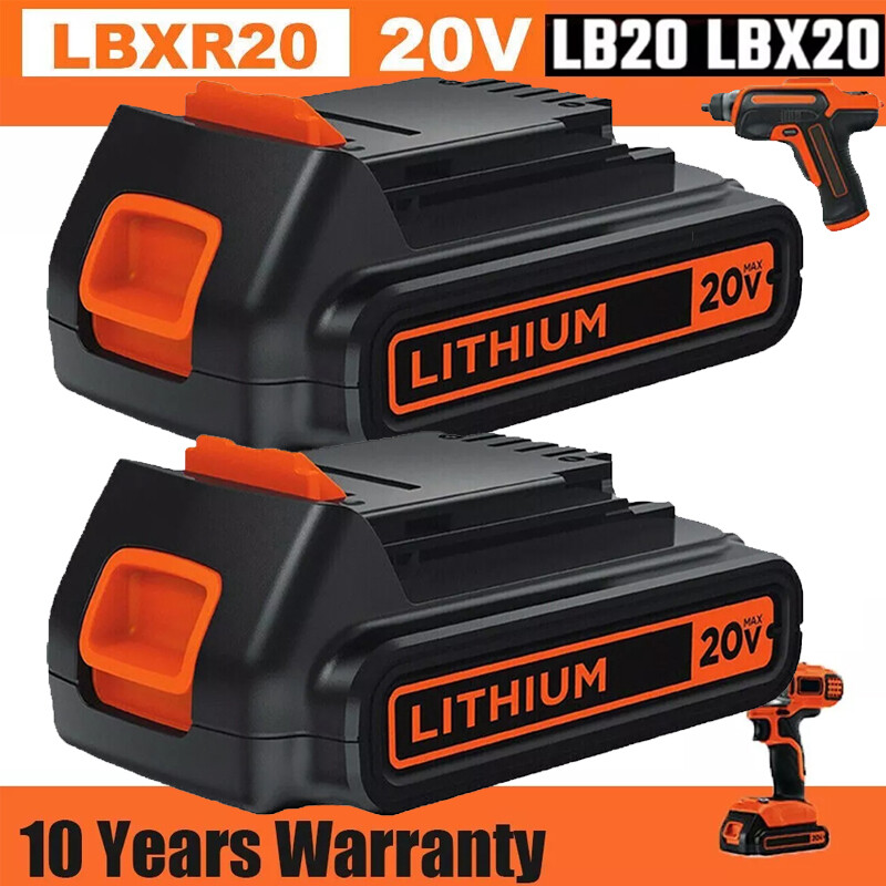 2Pack 20V Lithium-ion 3.5Ah Battery for BLACK+DECKER 20 Volt LBXR20 LBX20 LB20