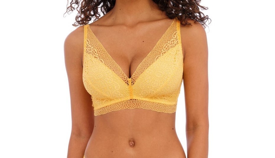 Freya Erin Honeycomb Crochet Bralette Soft Triangle Bra Non Wired Size 10 3233