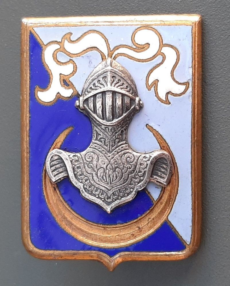 Original 1945 AFN Algeria ABC Cavalry School Hussein Dey Drago Beranger Badge-image