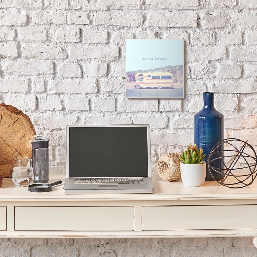 Stupell Take Me Anywhere Family Camper Vintage Photograph  12 x 12