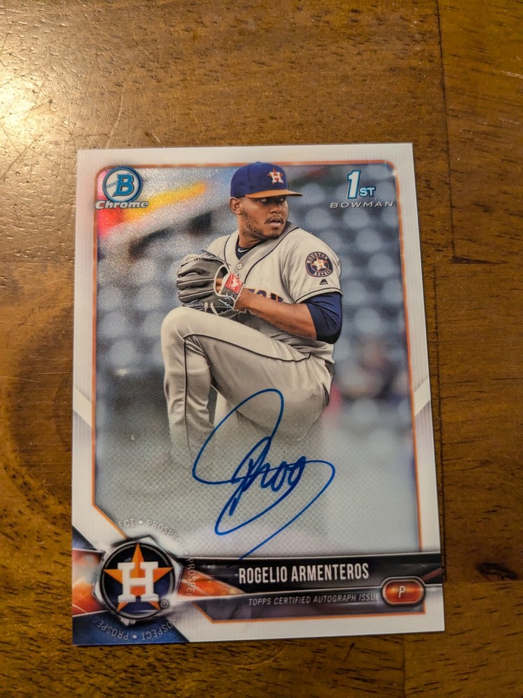 2018 Bowman Chrome #BCPA-RAR Rogelio Armenteros Prospects Autographs