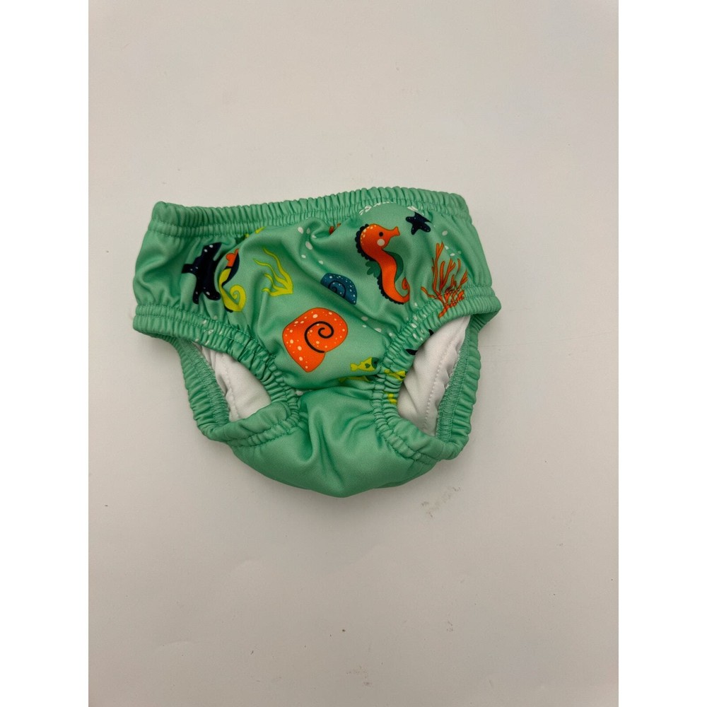 Reusable Swim Diaper for Babies Medium Green Polyester Aqua Leisure Outdoor