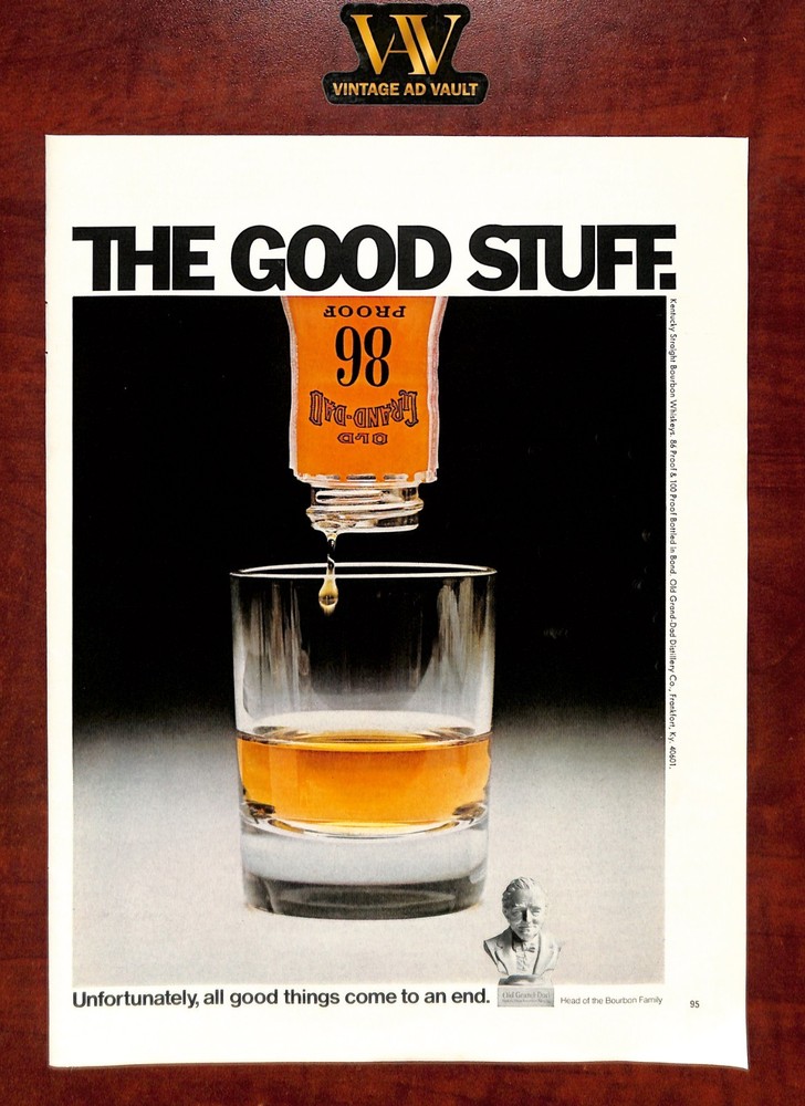 Old Grand-Dad Bourbon Vintage Print Ad - The Good Stuff