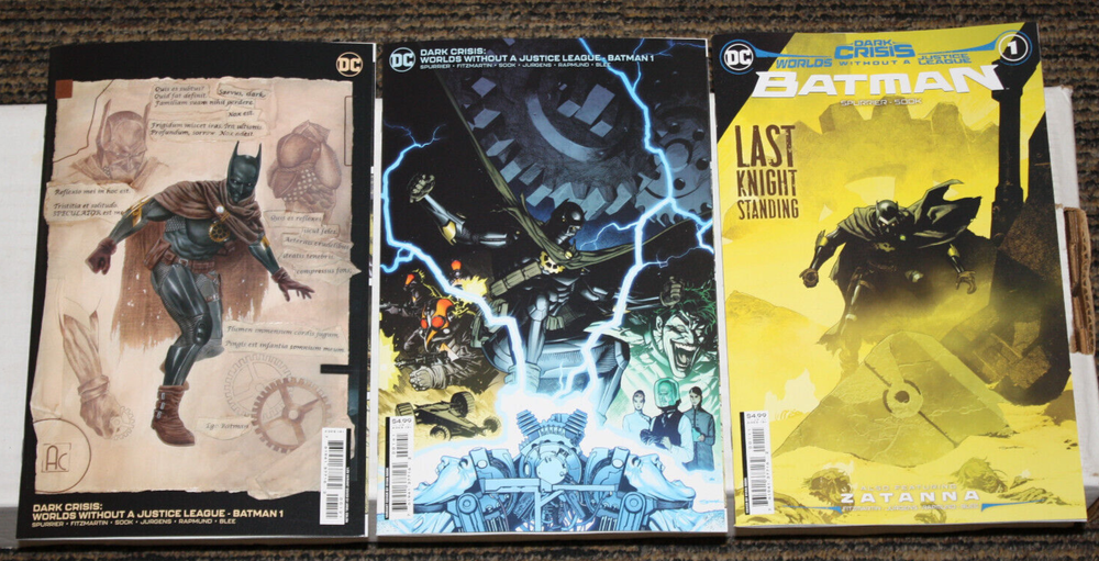 DC Dark Crisis World Without A Justice League Batman #1 A, B & 1:25 Variant-image