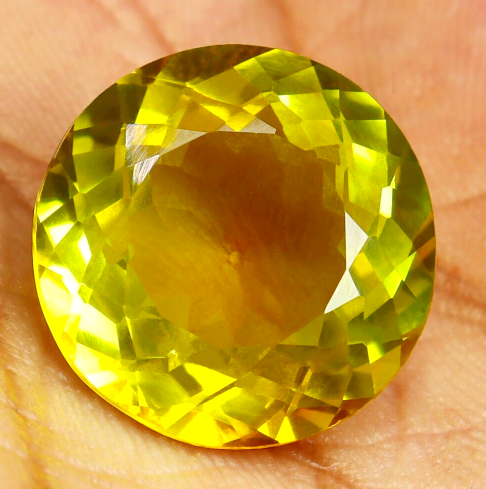 14.80Ct Unheated Natural Yellow Sapphire Gemstone from Ceylon Sri Lanka with Excellent Luster