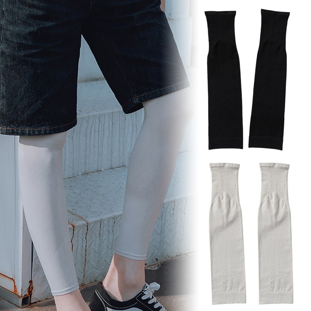 2x Ice Silk Calf Sleeves Leg Support Compression Socks Running Shin Splint