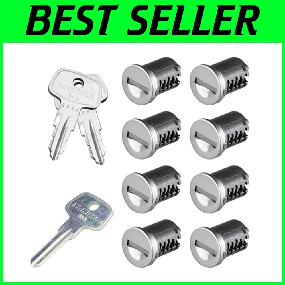 Compact SKS Locking System for Car Racks - 8-Pack with Control Key Included