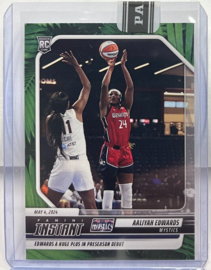 Aaliyah Edwards 2024-25 Panini Instant WNBA Jungle Parallel RC 5/25-image