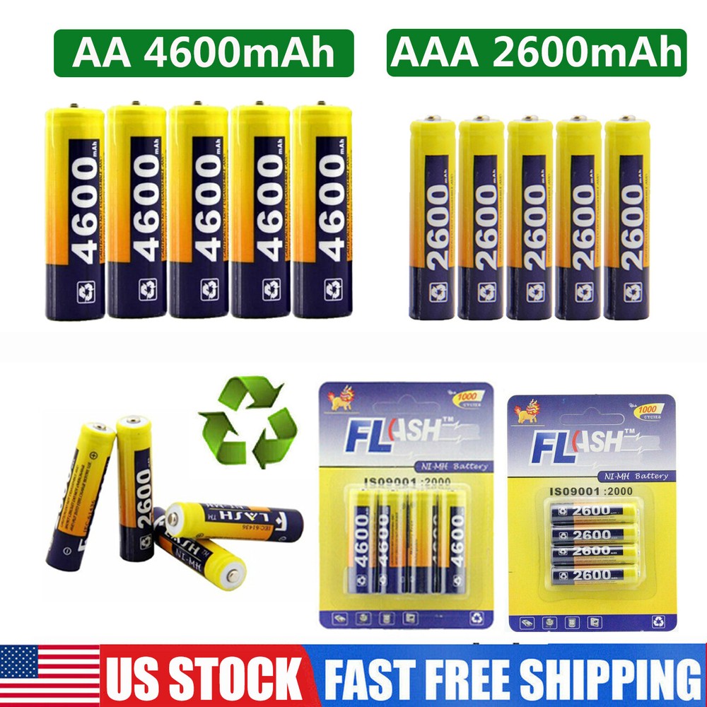 High-Capacity Rechargeable Lithium NI-MH Battery Pack 1.2V 2600mAh to 4600mAH-image