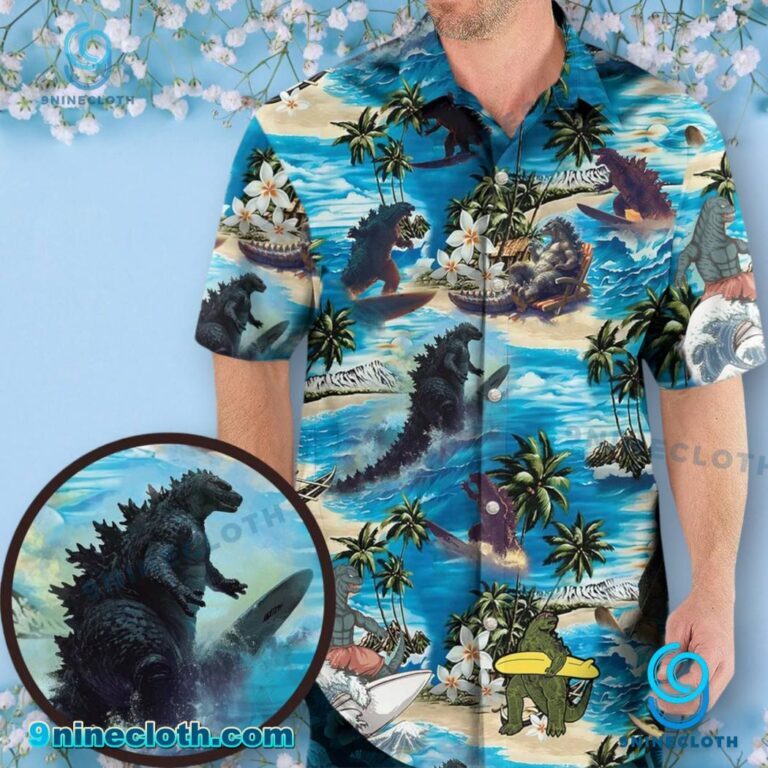 Godzilla Hawaiian Shirt for Summer Beach Vibes and Surf Style