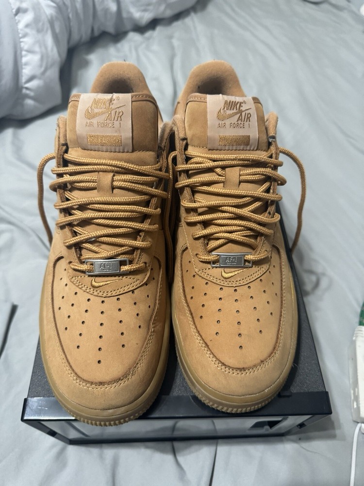 Size 9.5 - Nike Air Force 1 Low SP x Supreme Wheat 2021 - DN1555-200 - No Box